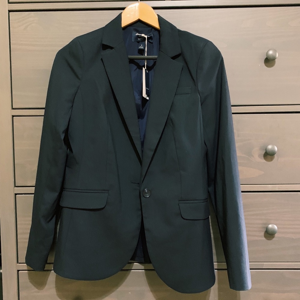 Lands' End Classic Clothing Indigo Blazer